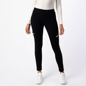 Express Black Leggings with Side Zipper Pockets
